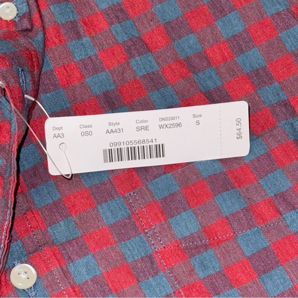 J. Crew Men’s Gingham Button Down Shirt NWT - Picture 4 of 5
